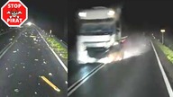 Czołówka z ukraińskim tirem mało nie kosztowała życia polskiego kierowcy.  STOP PIRAT