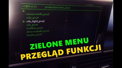 UKRYTE ZIELONE MENU MMI MIB2 AUDI A6 C7 A7 - PRZEGLĄD FUNKCJI (Green Menu VCDS) #audi #mmi #vcds