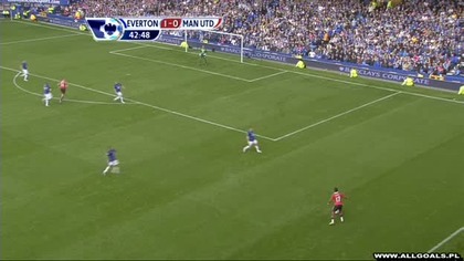 Premier League sezon 2010/2011 Everton FC 1-1 Manchester United Fletcher