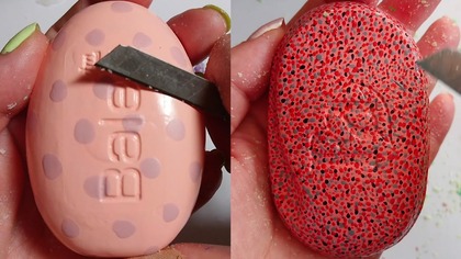 Soap Carving ASMR Relaxing Sounds no talking Satisfying ASMR Video #soapcarving #soapcuttingvideo