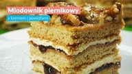 Miodownik piernikowy z kremem i powidłami