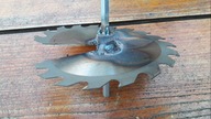 Homemade Toll for drylling holes.  Wiertnica do gleby z piły tarczowej.