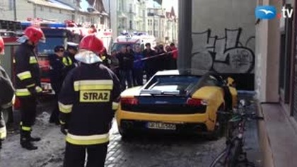 Wypadek Lamborghini w Sopocie