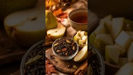 Rozgrzewający pu-erh z gruszką  Jesienna herbata z cynamonem