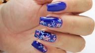 Flowers pattern design nails art tutorial / Eveline Cosmetics