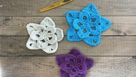 Jak zrobić kwiatek na szydełku, wzór krok po kroku, Crochet flower #237