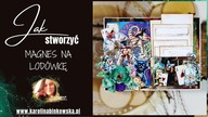 Magnes na lodówkę - #tutorial #krokpokroku #scrapbooking #handmade #decor #diy #craft #decoration