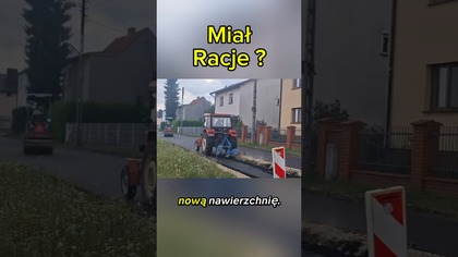 Zaorał świeży asfalt ciągnikiem!  Sprawa wywołała ogromne emocje.  #shorts #droga #rolnik #polska
