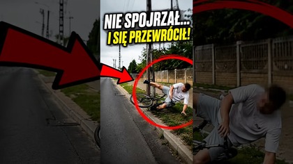 Nie spojrzał i od razu wjechał na jezdnię  #rower #wypadek #shorts #polscykierowcy #stopcham
