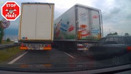 Kolizja trzech ciężarówek.  Karambol był blisko.  STOP PIRAT