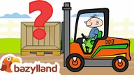 Drawing a Forklift - Guess what is hidden in the box? - Bazylland series