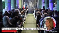 Przewodnicząca PE spotkała się ze studentami UW [Serwis informacyjny, KSTV Info]
