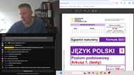 MATURA - język polski - podstawowa 2025 - wspólne rozwiązywanie arkusza maturalnego