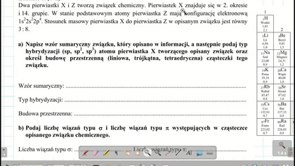 Dwa pierwiastki X i Z tworzą związek chemiczny.  Pierwiastek X znajduje się w 2.  okresie i 14.  grupie ZADANIE 1 CKE 2015 (PRZYKŁADOWY)