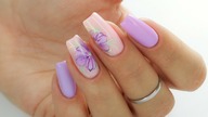 Violet flowers nails art tutorial step by step / Stardoro Nails / Cuccio