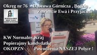 Okręg nr 76 Dąbrowa G&oacute;rn, Będzin, Zawiercie Ewa i Przyjaciele KW NORMALNY KRAJ popierajmy kan