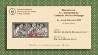 Kazanie na VIII Niedzielę po Zesłaniu Ducha Świętego  ks  Jacek Bałemba SDB  Kościół Katolicki