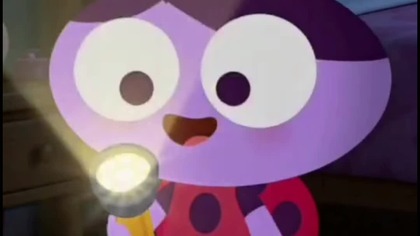 Ladybird Lu is holding a flashlight