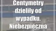 Centymetry dzieliły od wypadku.  Niebezpieczna sytuacja na drodze ekspresowej