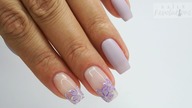 Violet flowers nails art / Bluesky Polska