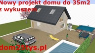 Nowy projekt domu 35m2 z poddaszem murowany wykusz Dom bez pozwolenia na budowę #pawełwaga