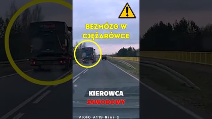 Niebezpieczne wyprzedzanie kierowcy zawodowego #shorts #rikordwidjo #polscykierowcy #polska #policja