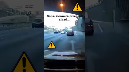 Ops, kierowca przegapił zjazd - niebezpieczeństwo #shorts #rikordwidjo