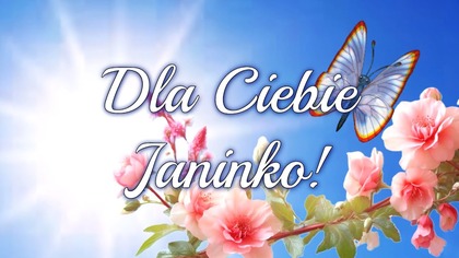 Życzenia imieninowe dla Ciebie Janinko! 