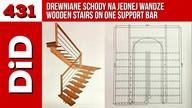 431. Drewniane schody na jednej wandze / Wooden stairs on one support bar