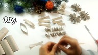 Zobacz jakie śliczne śnieżynki zrobiłam z rolek po papierze.  Dekoracja na choinkę. Recykling. DIY