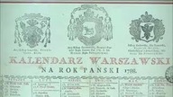 Kalendarz Warszawski na Rok Pański 1788 unikatowy warszawski druk ulotny z ostatnich lat I RP