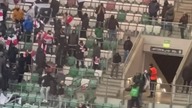 Legia Warszawa - Dynamo Mińsk.  Transparenty uderzające w Łukaszenkę
