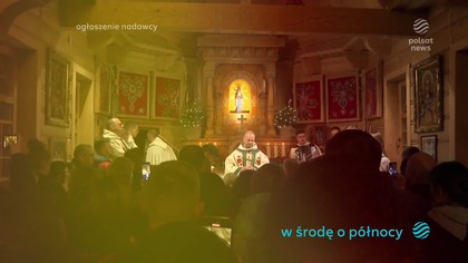 Polsat News - Ogłoszenie społeczne społeczne, zapowiedź i blok reklamowy w bożonarodzeniowej oprawie graficznej (22. 12. 2025)