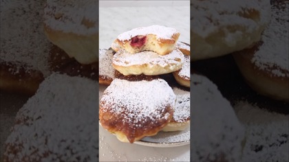 Racuchy z rabarbarem  #przepis #pyszne #recipe