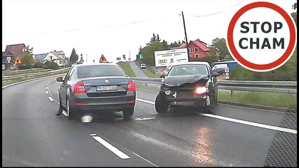 Poślizg na zakopiance i Slalom skody #2246 Wasze Filmy