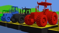 Learn Colors with Tractor & Cartoon Animation for Kids and babies } Kolorowe TRAKTORY po angielsku