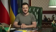 11. 11. 2022r Wołodymyr Zełenski w Dniu Niepodległosci..