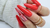 christmas red bow nails art tutorial / ezebra.pl / Silcare