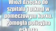Wiózł dziecko do szpitala i utknął w pomeczowym korku.  Pomogła policyjna eskorta