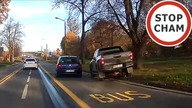Cwaniak w pickupie omijał korek buspasem ale trafił na...  #2070 Wasze Filmy