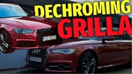 Oklejanie grilla folią: DECHROMING (How to wrap AUDI A6 grill)