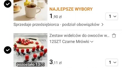 Połowa koszyka z Temu to rzeczy, które...