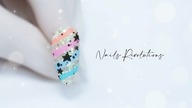 NailMas #20 tiny stars nails art tutorial / Allepaznokcie Molly Lac
