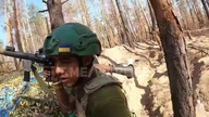 Ukraina. Najemnicy w ukraińskich szeregach w Serebryanskych lasach.