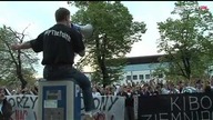 Kibice Legii i Korony dopingowali swoje drużyny pod stadionem