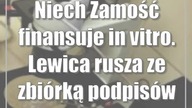 Niech Zamość finansuje in vitro.  Lewica rusza ze zbiórką podpisów