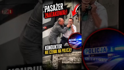 Agresor nie przewidział takiego finału.  Bohaterska reakcja konduktora! #shorts #pkp #naczasie