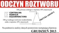 ODCZYN ROZTWORU PO ZOBOJĘTNIENIU | ZADANIE 20 CKE 2015 PRZYKŁADOWY (GRUDZIEŃ 2013)