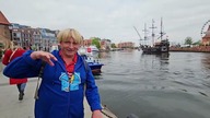 Statki na Motławie i most zwodzony - Gracjan Roztocki