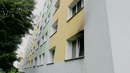 Pożar mieszkania przy ul.  Jaśminowej w Jaworznie